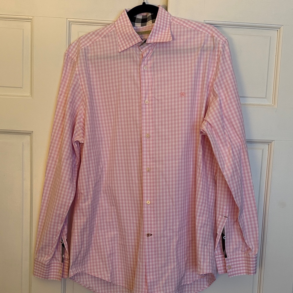 Burberry Light Pink Gingham Shirt